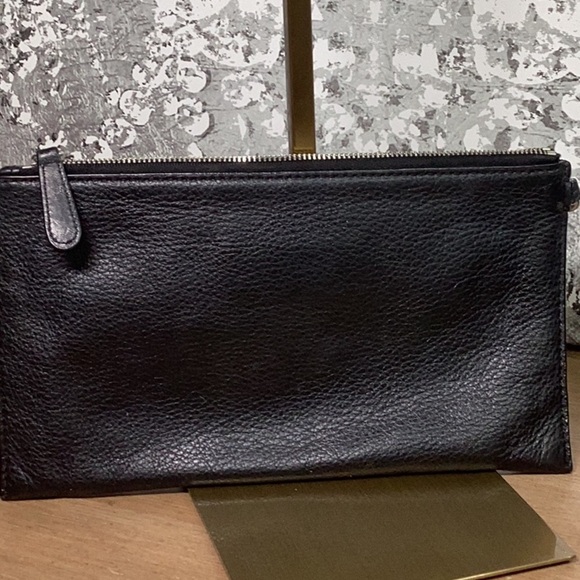 Michael Kors Black Pebbled Leather Wristlet with Silver Grommets - Picture 3 of 6